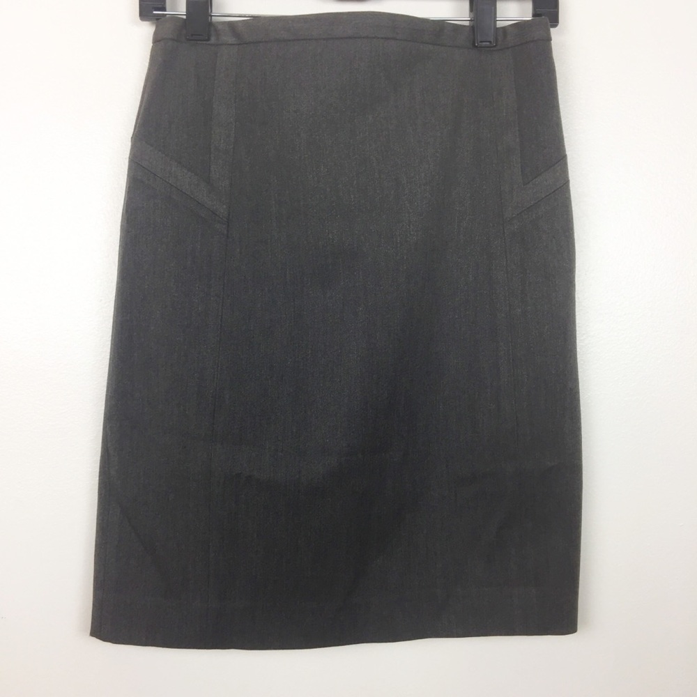 Express Gray High Waist Pencil Skirt